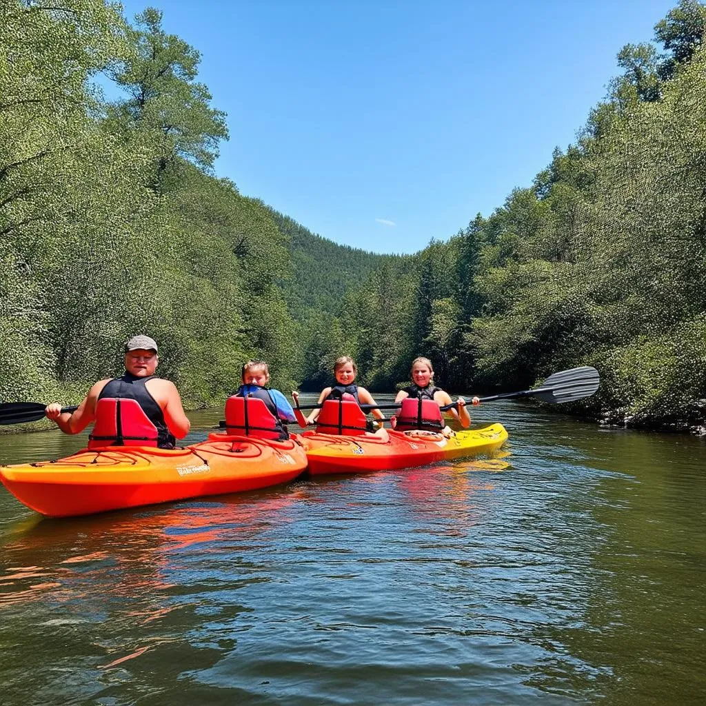 kayaking with kids